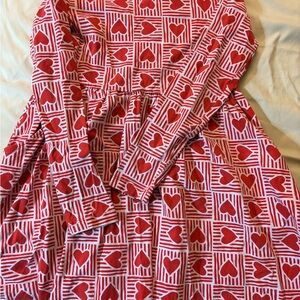Hanna Andersson Red heart valentines Skater Dress